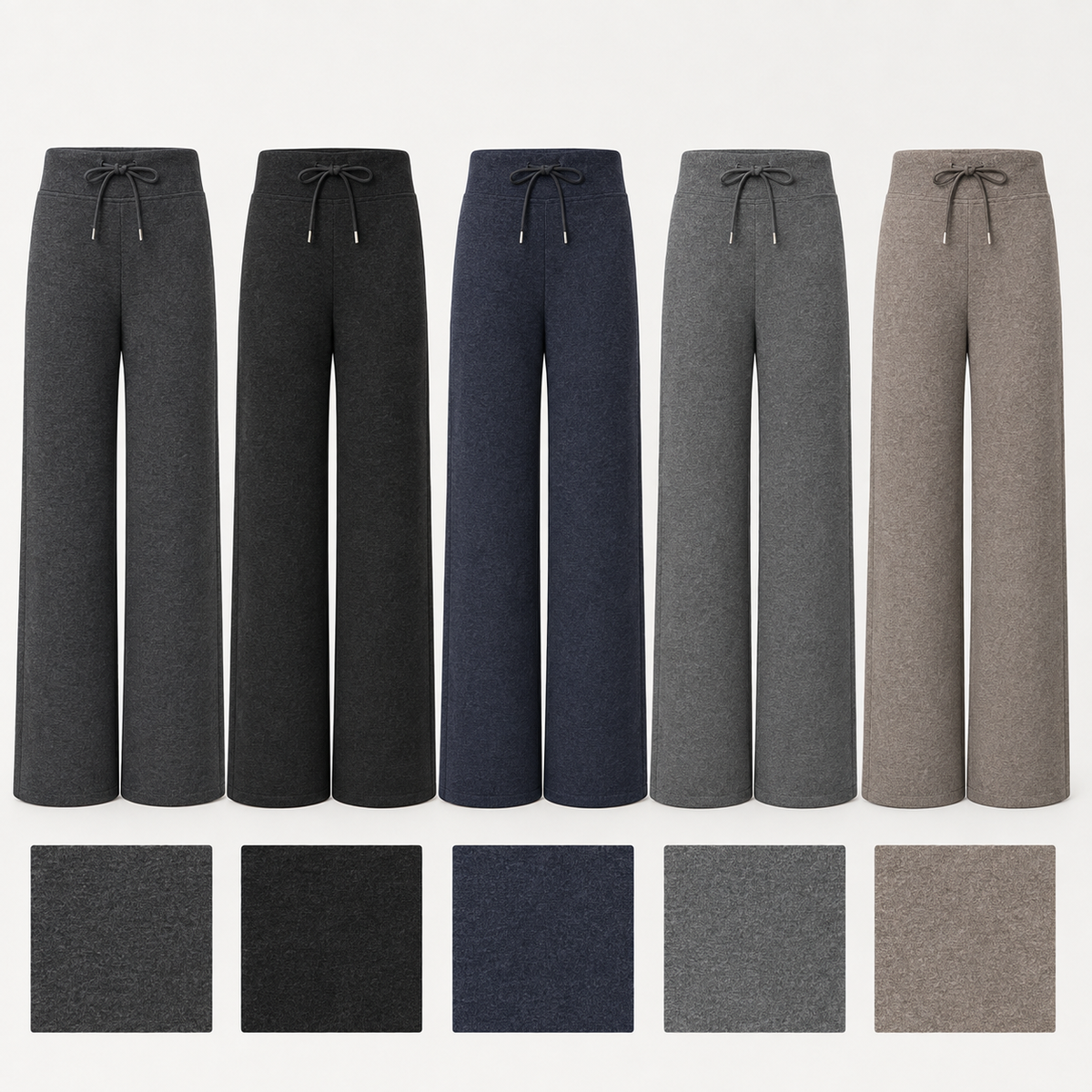 Drawstring Wide-Leg Trousers — 5
