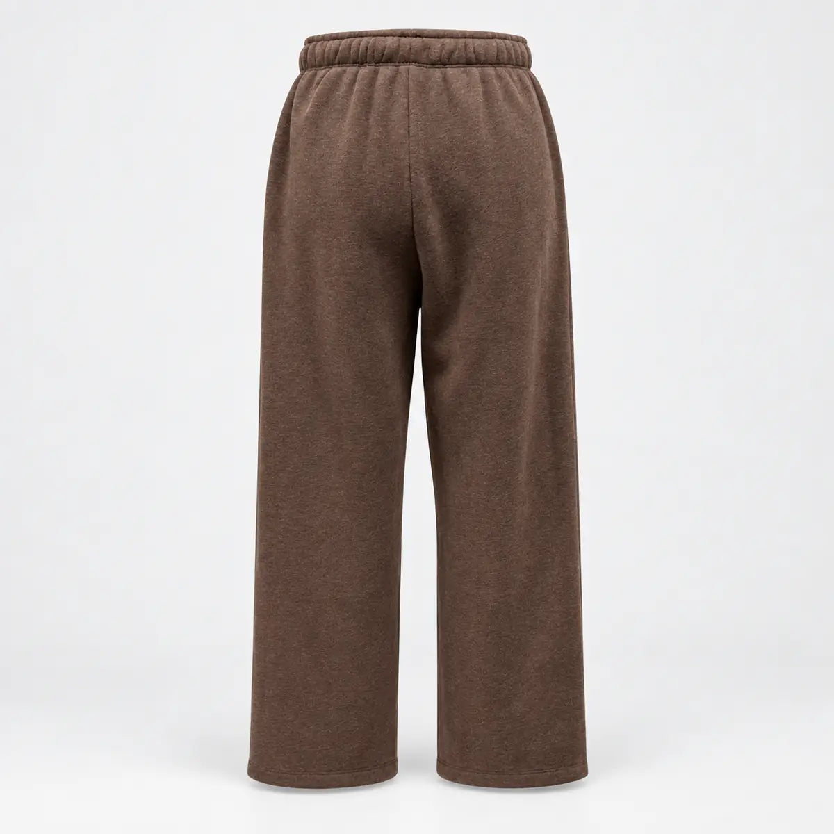 Cocoa-Brown Drawstring Wide-Leg Knit Pants — 1