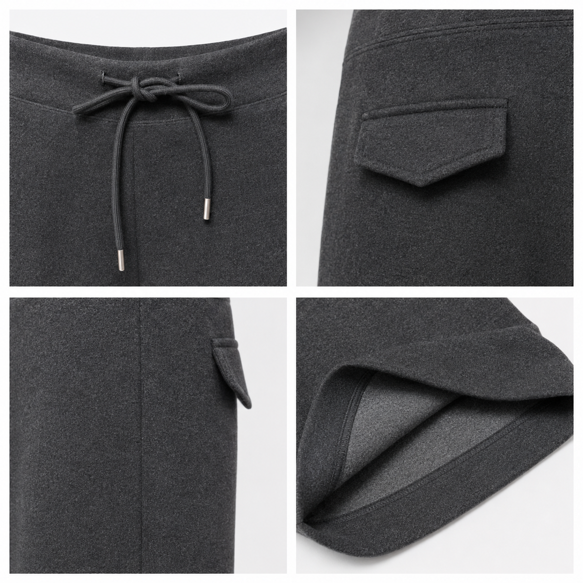 Drawstring Wide-Leg Trousers — 4